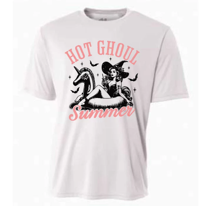 Funny Halloween Hot Ghoul Summer Summerween Cooling Performance Crew T-Shirt