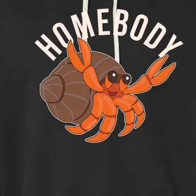 Funny Homebody Hermit Crab Garment-Dyed Fleece Hoodie