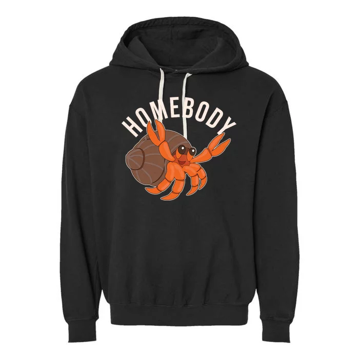 Funny Homebody Hermit Crab Garment-Dyed Fleece Hoodie