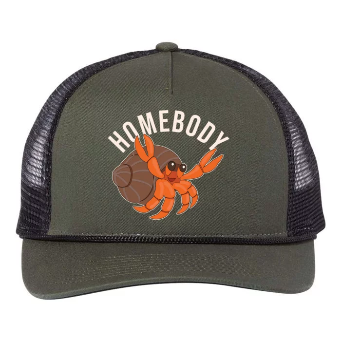 Funny Homebody Hermit Crab Retro Rope Trucker Hat Cap