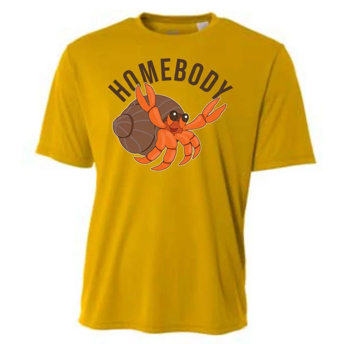 Funny Homebody Hermit Crab Cooling Performance Crew T-Shirt