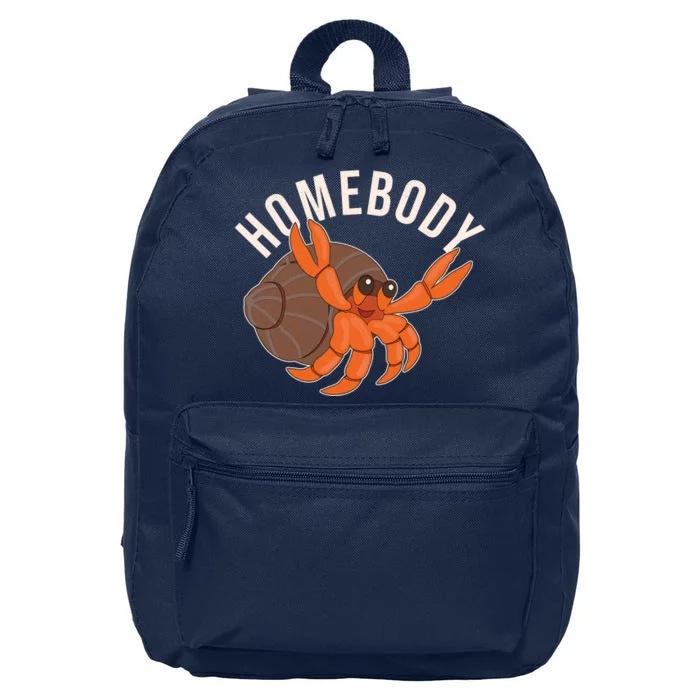 Funny Homebody Hermit Crab 16 in Basic Backpack