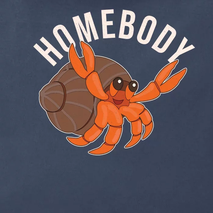 Funny Homebody Hermit Crab Zip Tote Bag