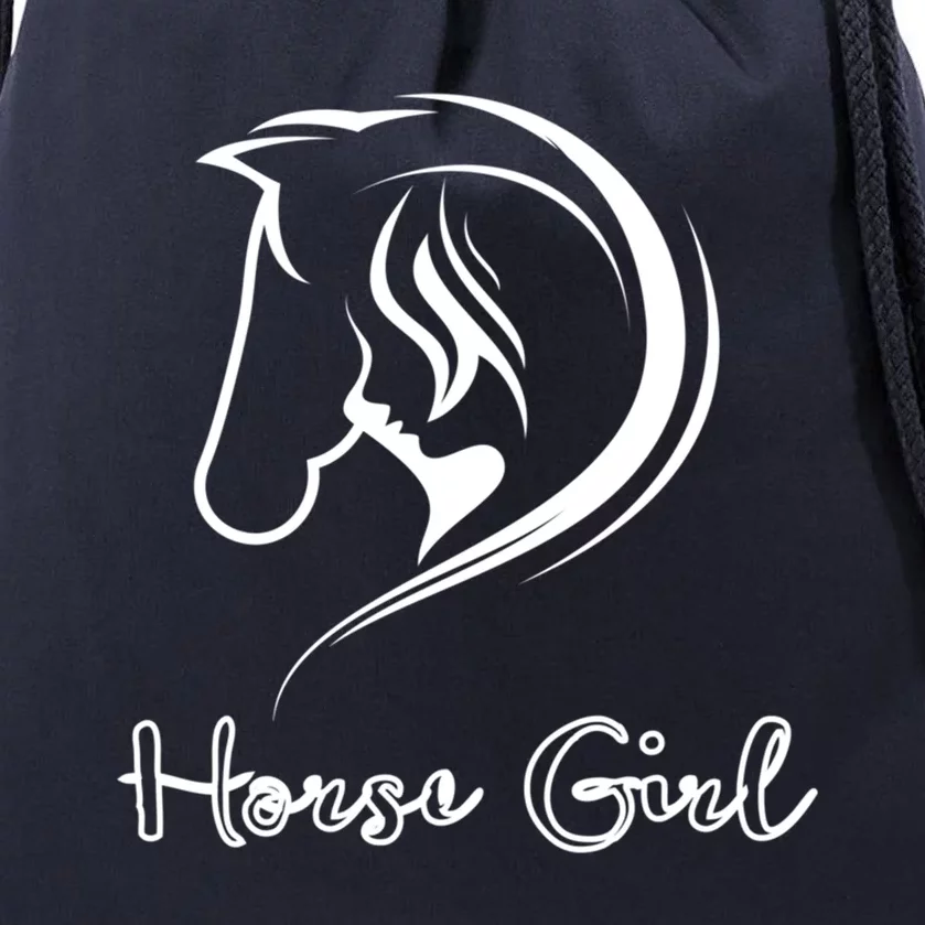 Funny Horse Horseback Riding Equestrian Lover Funny Gift Drawstring Bag