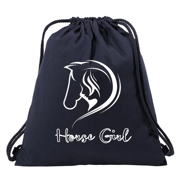 Funny Horse Horseback Riding Equestrian Lover Funny Gift Drawstring Bag