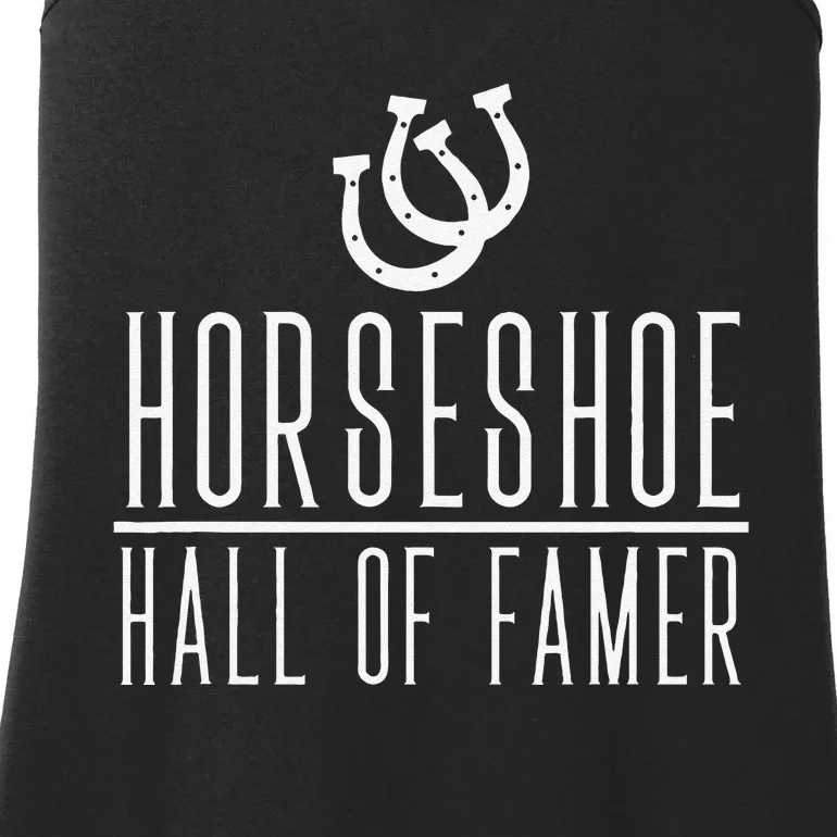 Funny Horseshoe Hall Of Famer Backyard Game Ladies Essential Tank