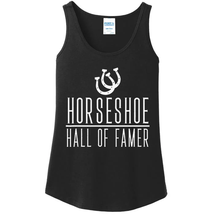 Funny Horseshoe Hall Of Famer Backyard Game Ladies Essential Tank