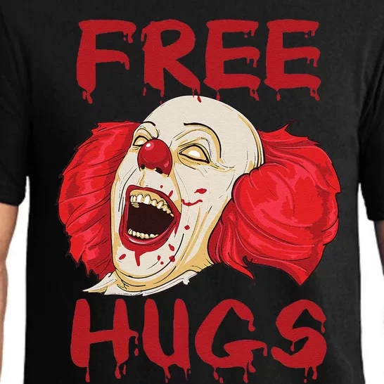 Free Hugs Halloween Evil Killer Scary Clown Horror Gift Pajama Set