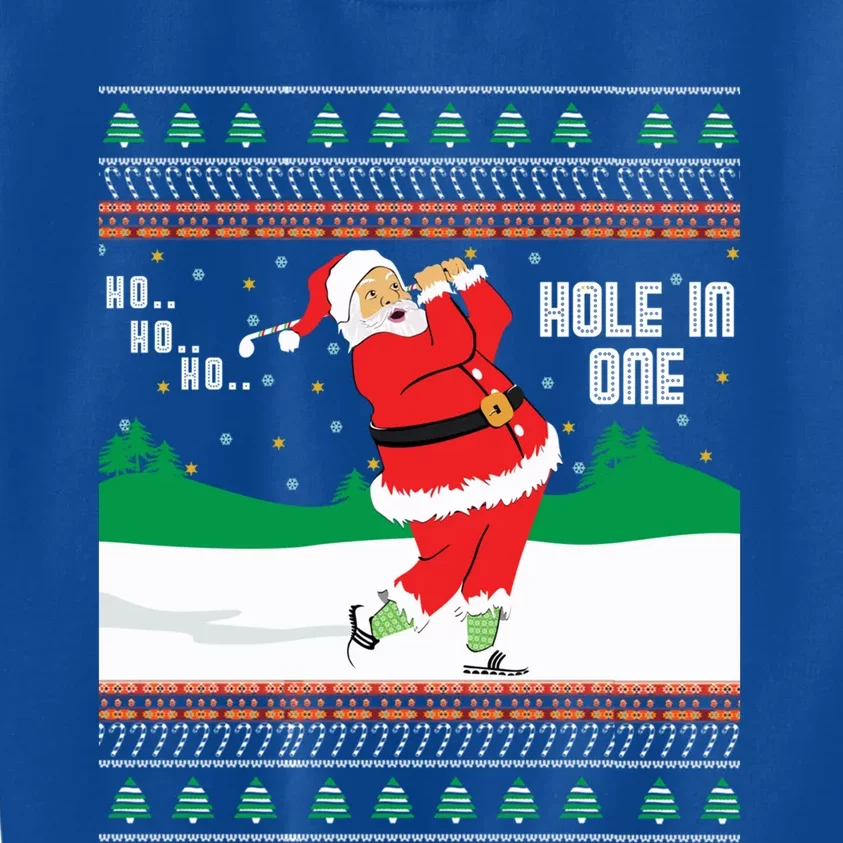 Funny Ho Ho Ho Ugly Santa Golf Christmas Jumper Gift Kids Sweatshirt