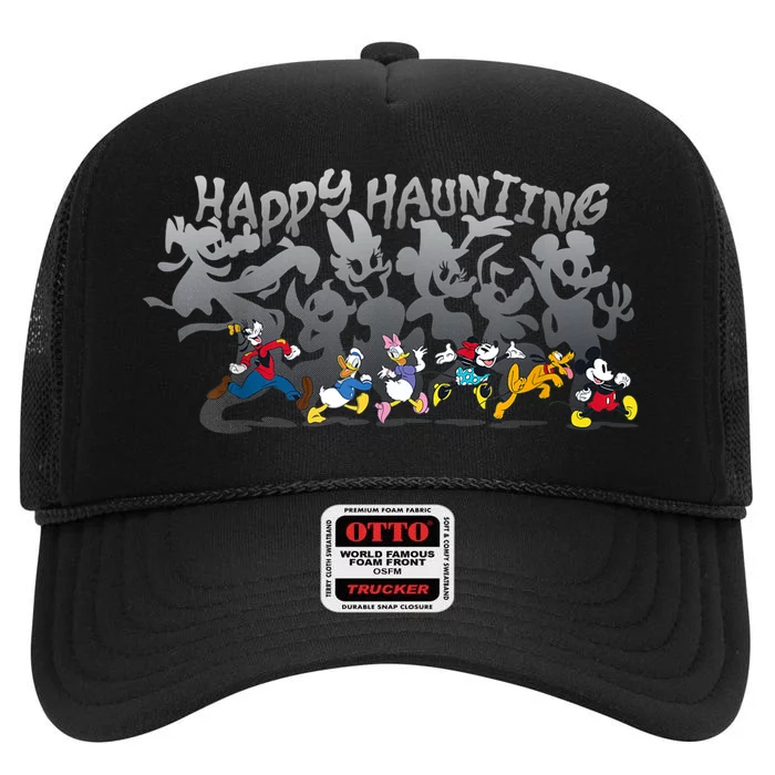 Friends Happy Haunting Halloween High Crown Mesh Trucker Hat