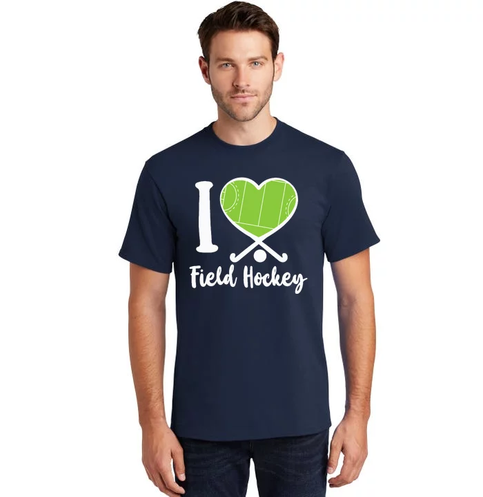 Field Hockey Heart I Love Field Hockey Tall T-Shirt