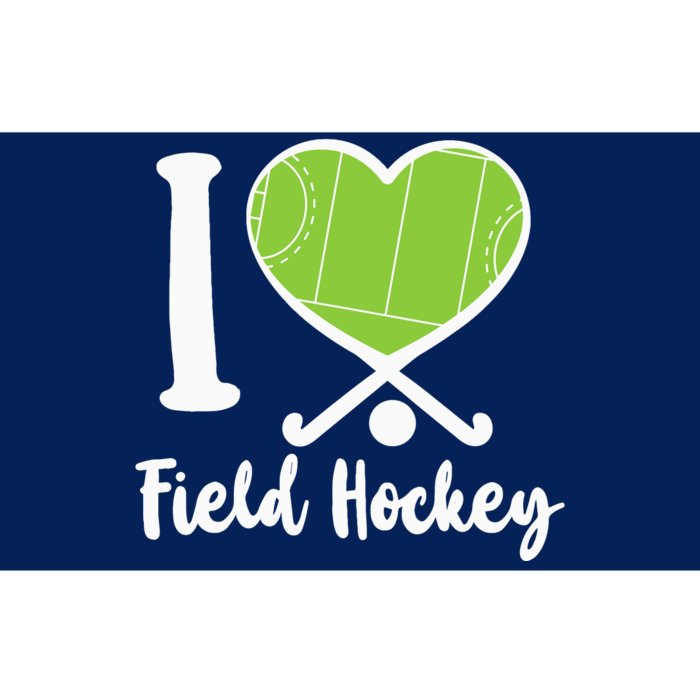 Field Hockey Heart I Love Field Hockey Bumper Sticker