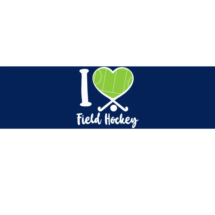 Field Hockey Heart I Love Field Hockey Bumper Sticker