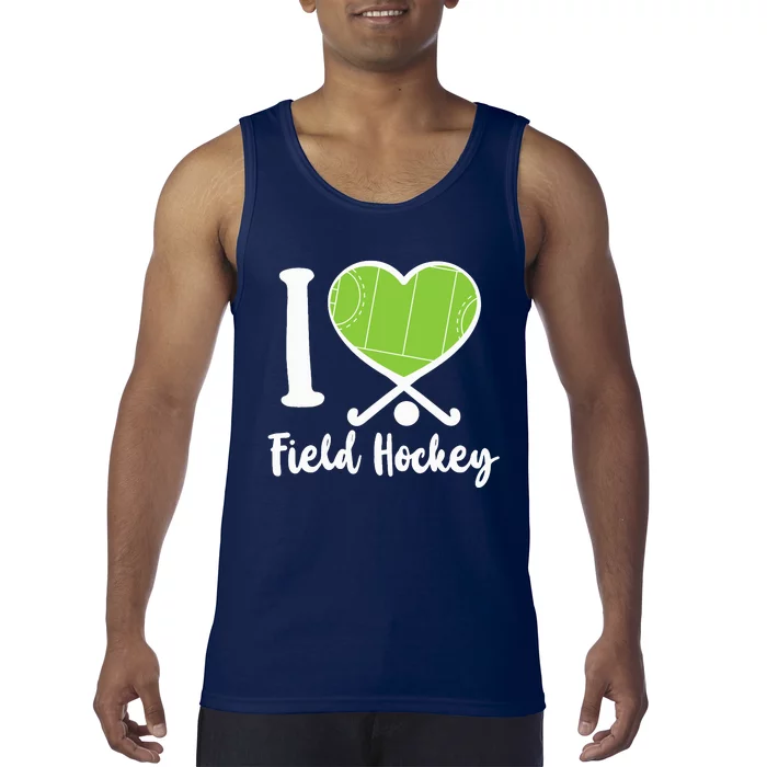 Field Hockey Heart I Love Field Hockey Tank Top