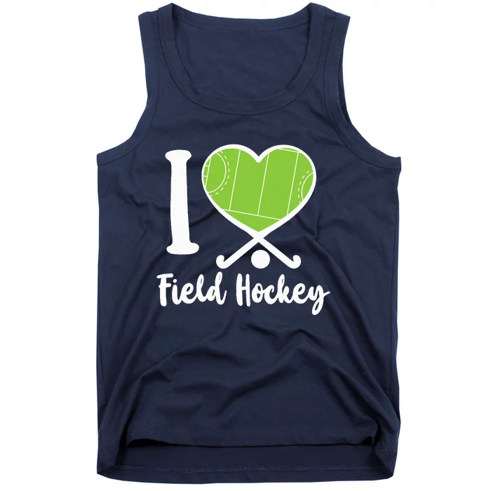 Field Hockey Heart I Love Field Hockey Tank Top