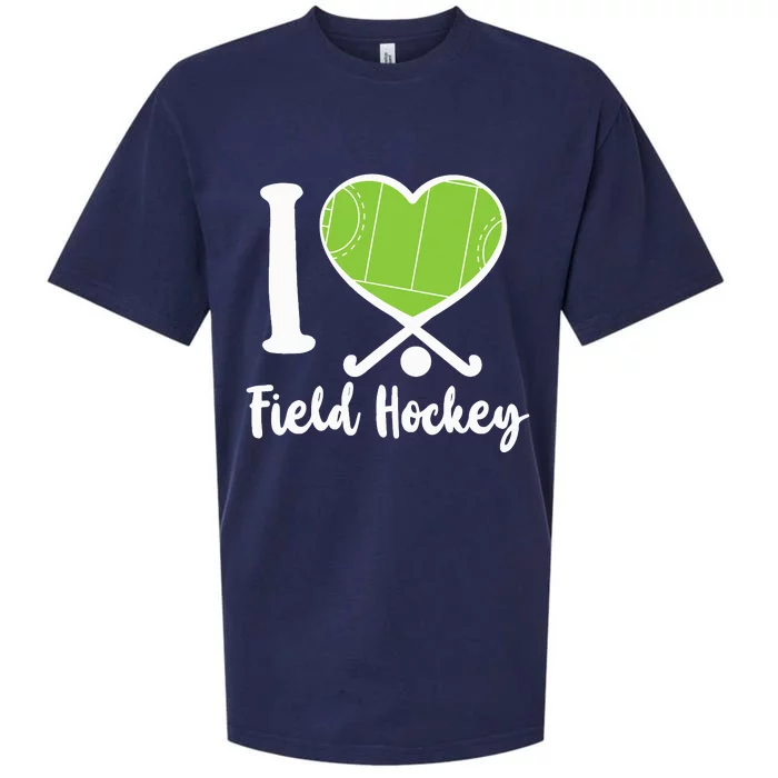 Field Hockey Heart I Love Field Hockey Sueded Cloud Jersey T-Shirt