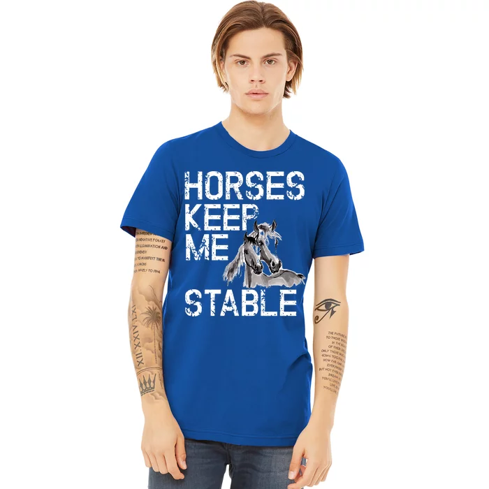 Funny Horse Horseback Riding Cool Gift Mom Premium T-Shirt