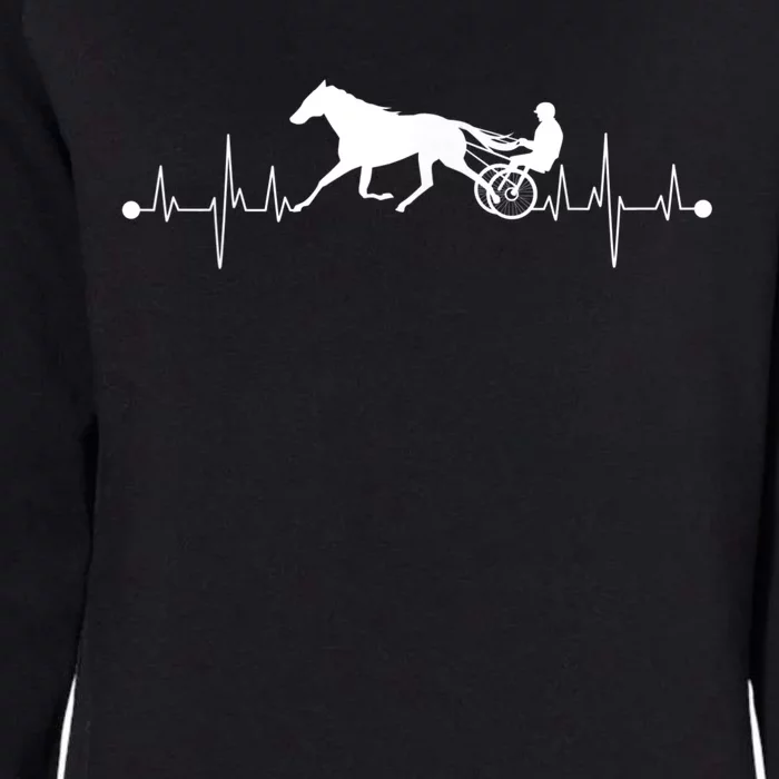 Funny Harness Horse Racing Gift For Men Women Cool Heartbeat Womens California Wash Sweatshirt