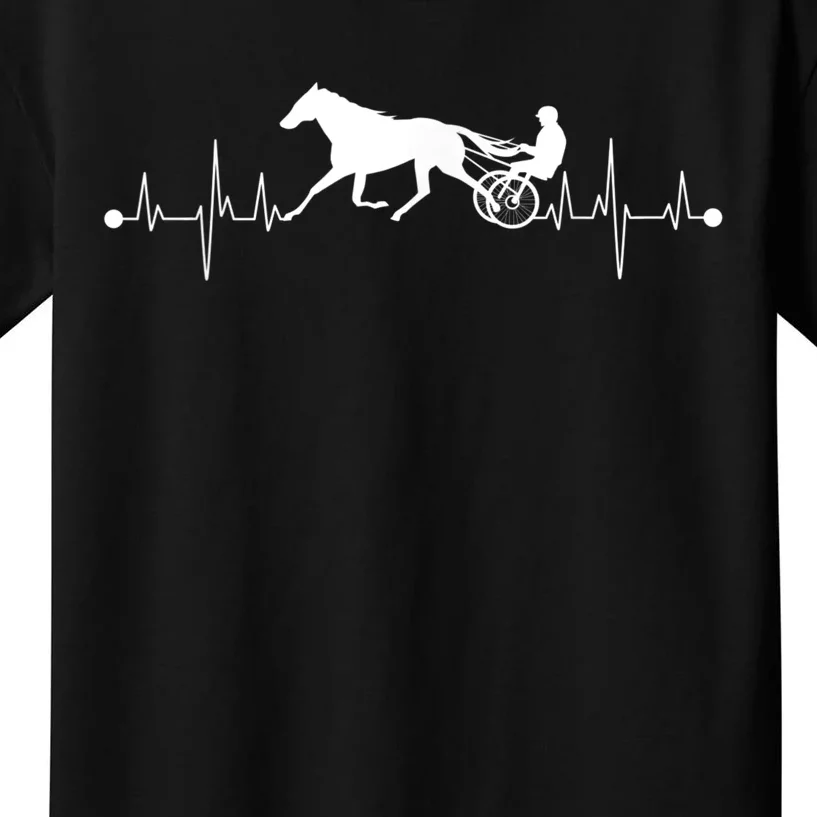 Funny Harness Horse Racing Gift For Men Women Cool Heartbeat Kids T-Shirt