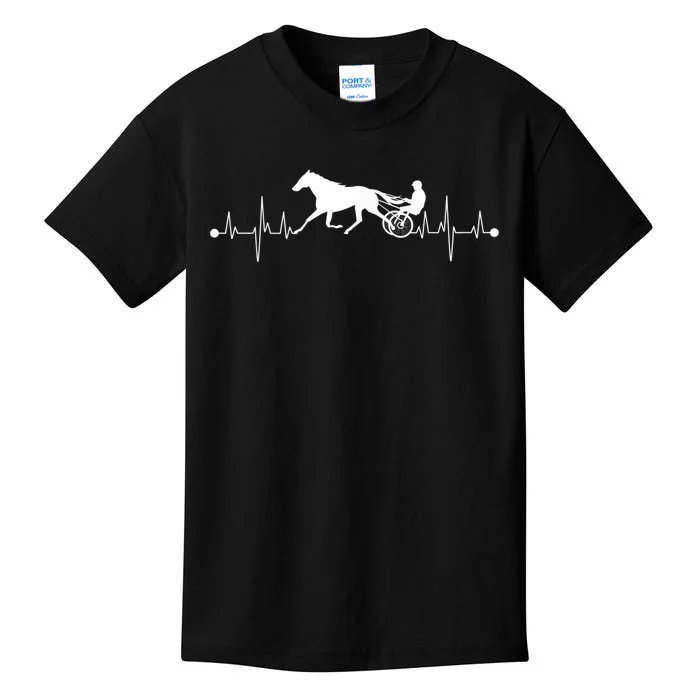 Funny Harness Horse Racing Gift For Men Women Cool Heartbeat Kids T-Shirt