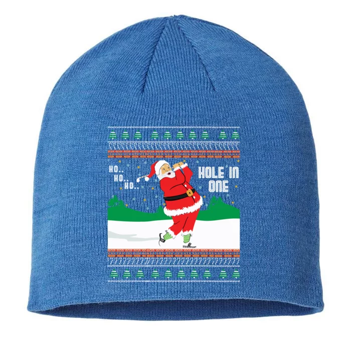 Funny Ho Ho Ho Ugly Santa Golf Christmas Jumper Gift 8 1/2in Sustainable Knit Beanie