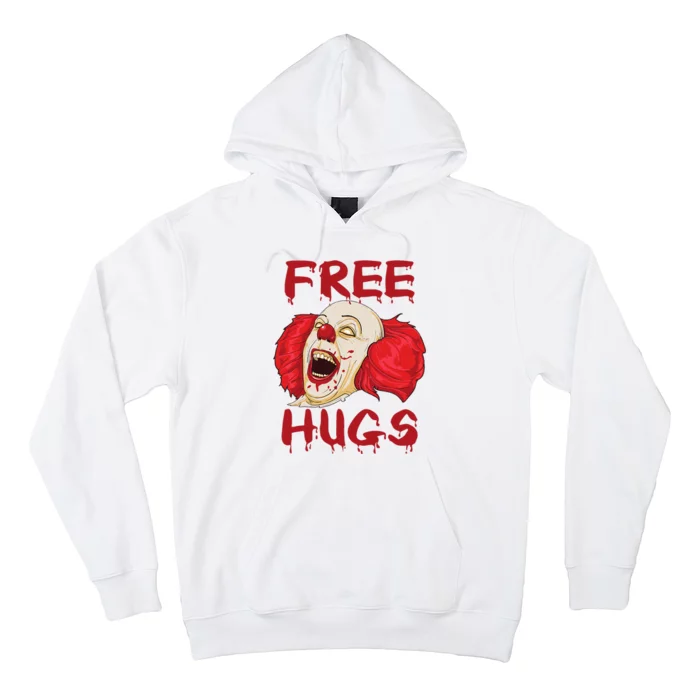 Free Hugs Halloween Evil Killer Scary Clown Horror Gift Hoodie