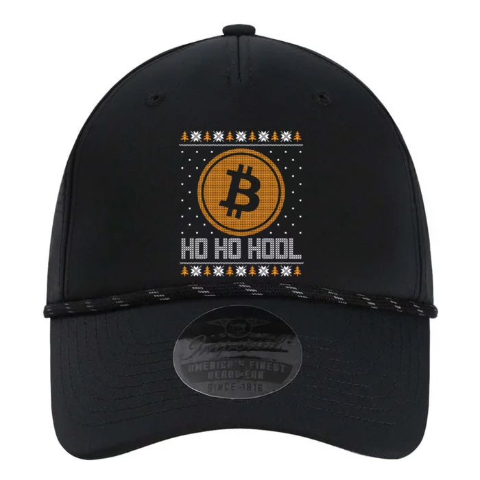 Funny Ho Ho Hodl Bitcoin Christmas Gift Ugly Sweater Party Cute Gift Performance The Dyno Cap