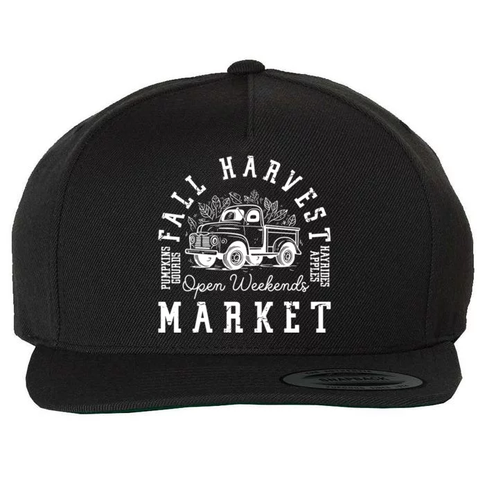 Fall Harvest Halloween Wool Snapback Cap