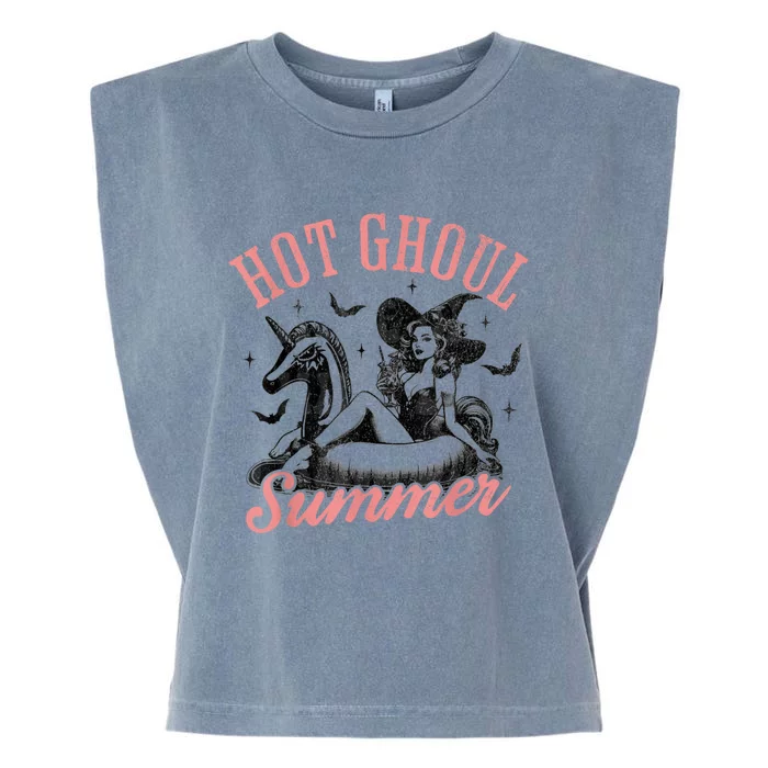 Funny Halloween Hot Ghoul Summer Summerween Garment-Dyed Women's Muscle Tee