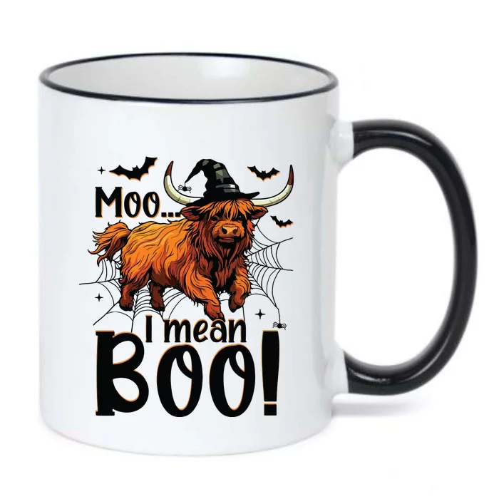 Funny Halloween Highland Cow Spooky Design Scary Farmer Black Color Changing Mug