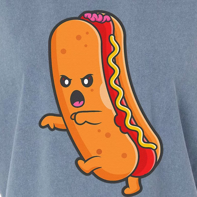 Funny Halloween Hot Dog Monster Zombie Junk Food Spooky Cute Garment-Dyed Women's Muscle Tee