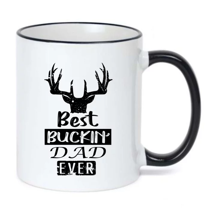 Funny Hunting Hunter Gift Best Buckin Dad Ever Gift Black Color Changing Mug