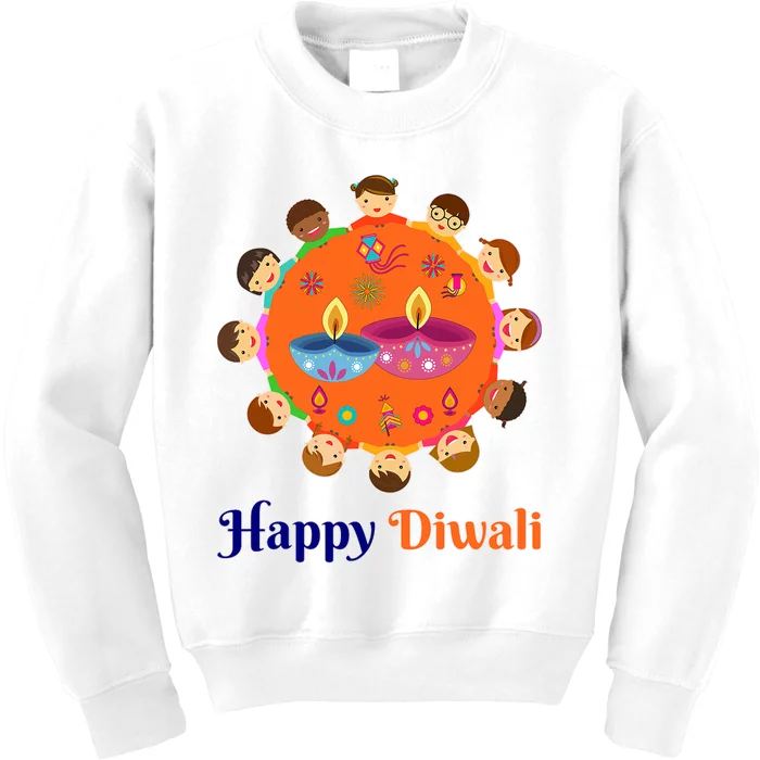 Family Hindu Happy Diwali Kids Sweatshirt