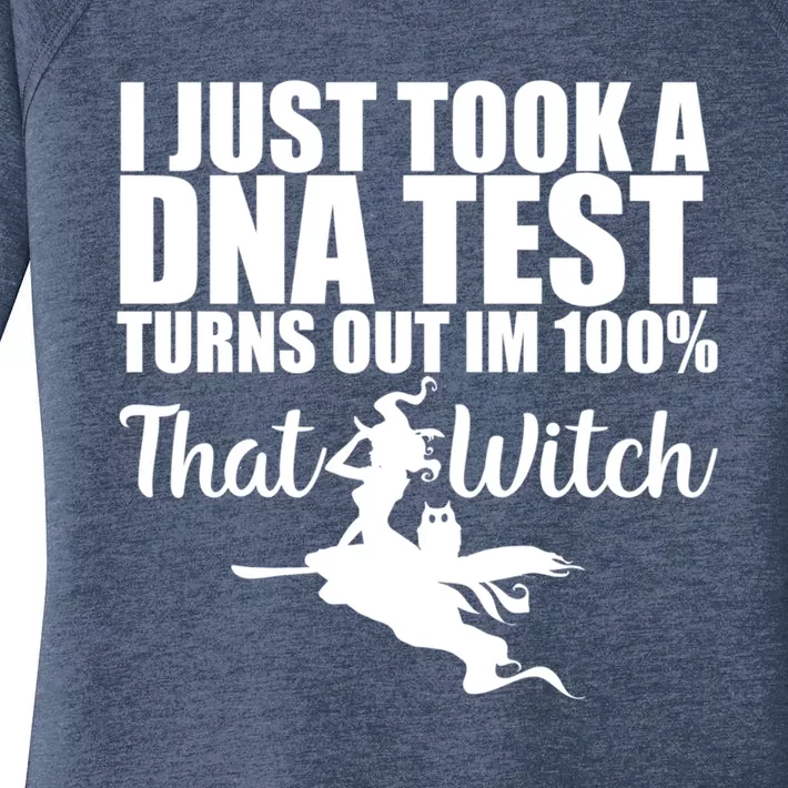 Funny Halloween Im 100% Percent That Witch Gift Women's Perfect Tri Tunic Long Sleeve Shirt