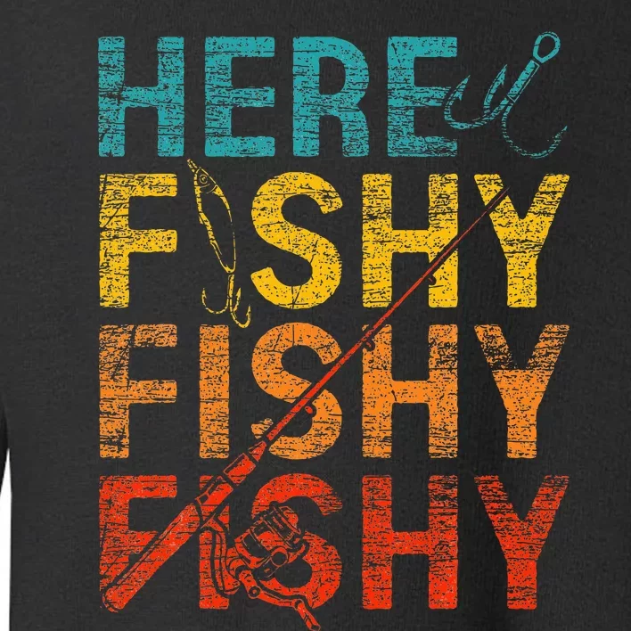 funny Happiness is A Big Fish And A Witness Fishing Toddler Sweatshirt