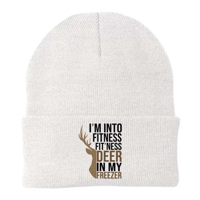 Funny Hunter Im Into Fitness Deer Freezer Hunting Knit Cap Winter Beanie