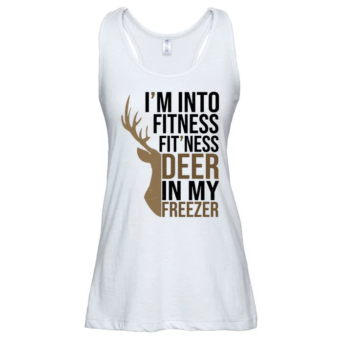 Funny Hunter Im Into Fitness Deer Freezer Hunting Ladies Essential Flowy Tank