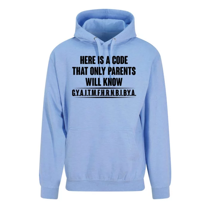 Funny Here Is A Code That Only Parents Will Know Unisex Surf Hoodie