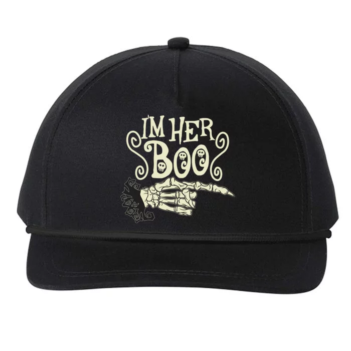 Funny Halloween I'm Her Boo Matching Couple Shirts Snapback Five-Panel Rope Hat