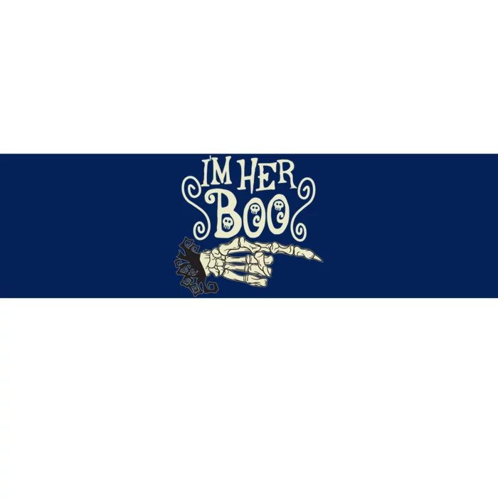 Funny Halloween I'm Her Boo Matching Couple Shirts Bumper Sticker