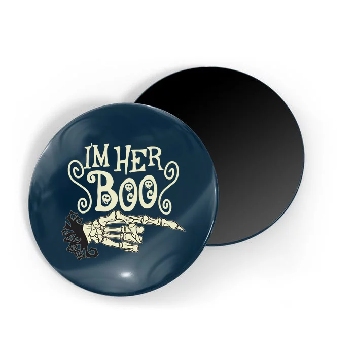 Funny Halloween I'm Her Boo Matching Couple Shirts Magnet