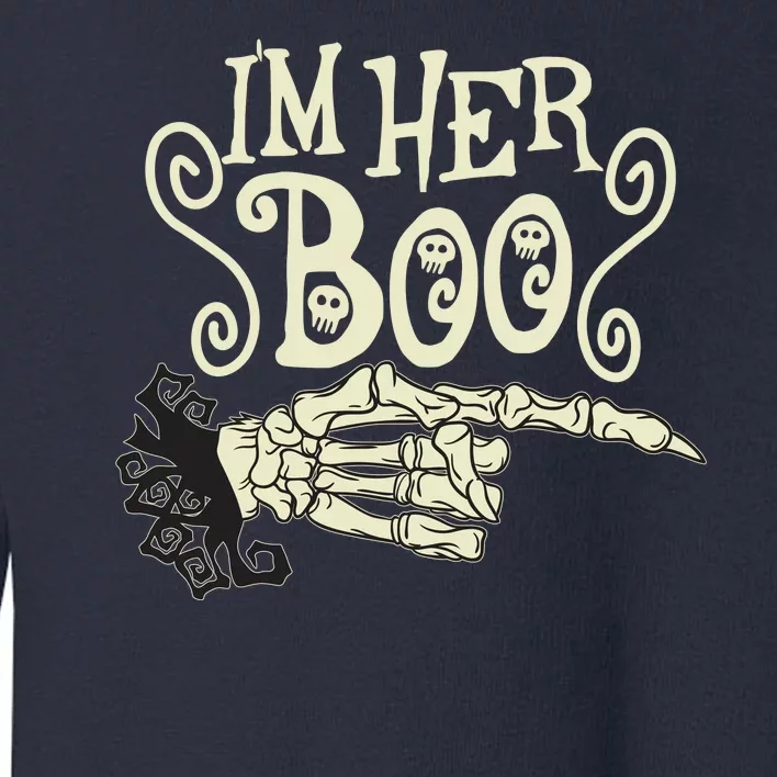 Funny Halloween I'm Her Boo Matching Couple Shirts Toddler Sweatshirt