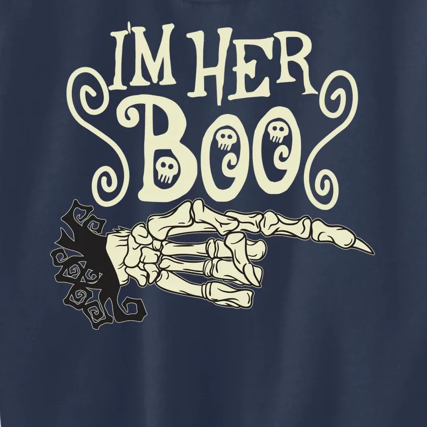 Funny Halloween I'm Her Boo Matching Couple Shirts Kids Sweatshirt