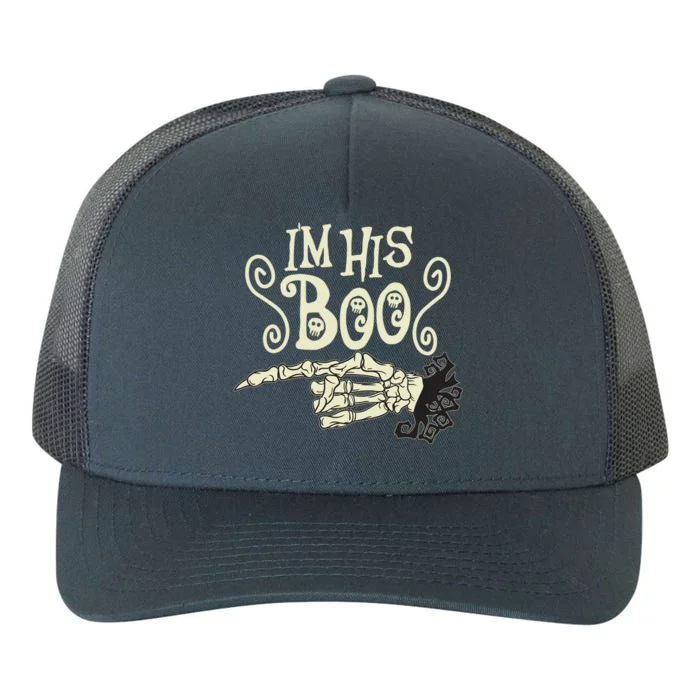 Funny Halloween I'm His Boo Matching Couple Shirts Yupoong Adult 5-Panel Trucker Hat