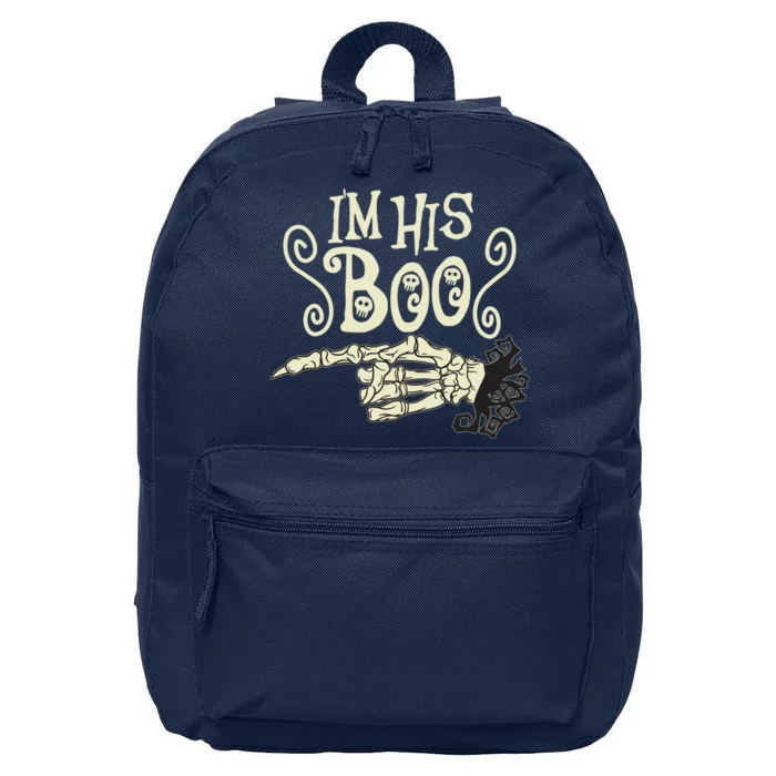 Funny Halloween I'm His Boo Matching Couple Shirts 16 in Basic Backpack