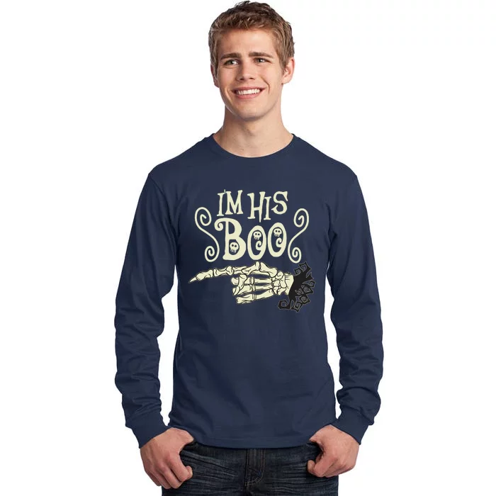 Funny Halloween I'm His Boo Matching Couple Shirts Tall Long Sleeve T-Shirt