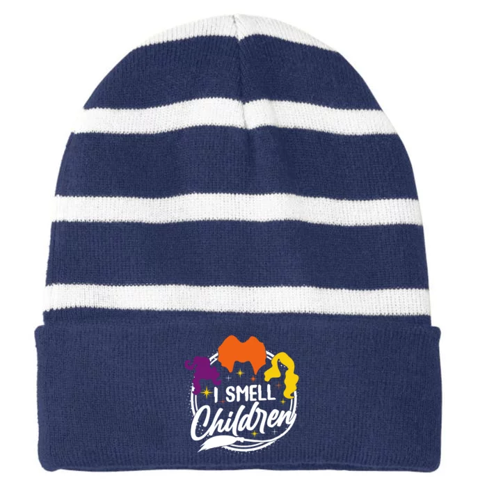 Funny Halloween I Smell Children Striped Beanie with Solid Band