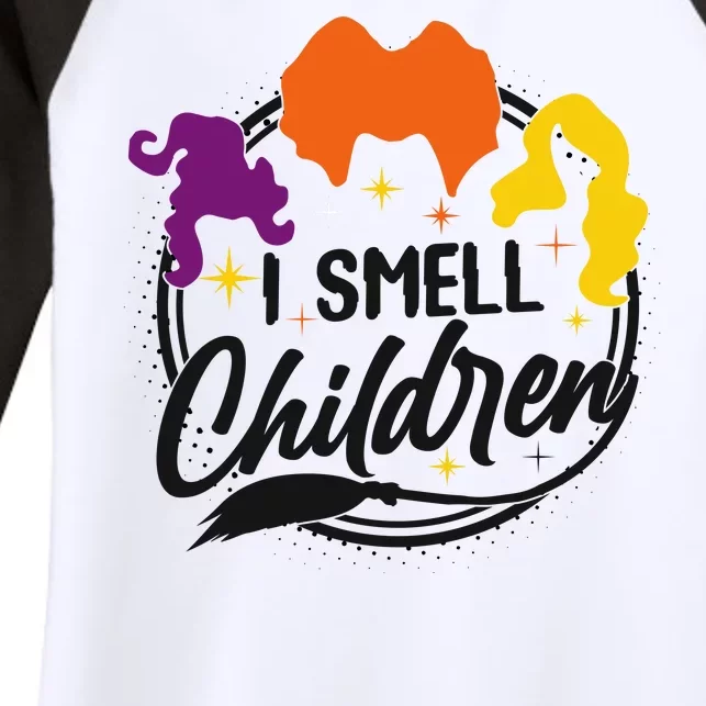 Funny Halloween I Smell Children Women's Tri-Blend 3/4-Sleeve Raglan Shirt