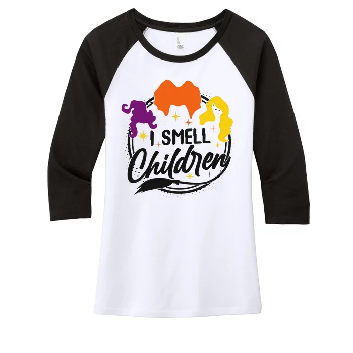 Funny Halloween I Smell Children Women's Tri-Blend 3/4-Sleeve Raglan Shirt