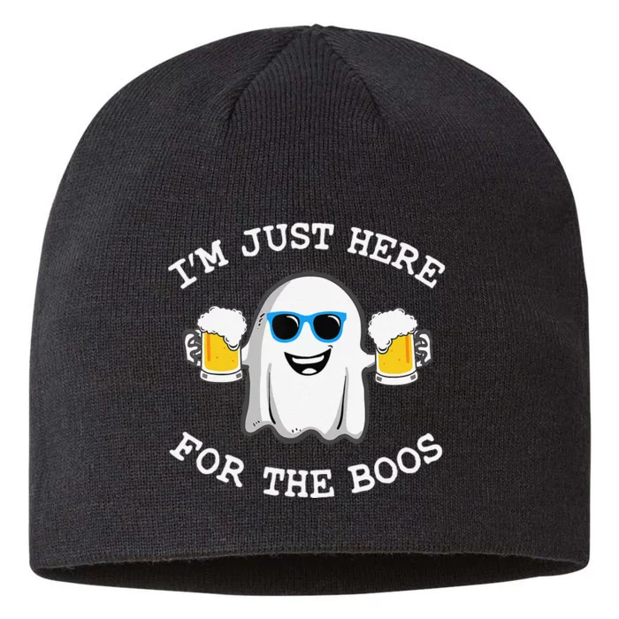 Funny Halloween IM Just Here For Boos 8 1/2in Sustainable Knit Beanie